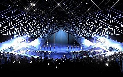 La scène de l'Eurovision 2019 prévu en mai à Tel Aviv (Crédit : Eurovision 2019)