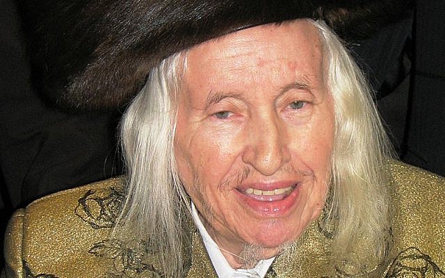 Le rabbin Menachem Mendel Taub (Crédit: Wikipédia)