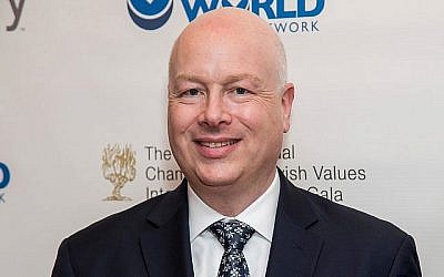 Jason Greenblatt participe au Gala du Prix international de Soutien des valeurs juives au Carnegie Hall à New York, el 28 mars 2019. (Charles Sykes/Invision/AP) Jason Greenblatt participe au Gala du Prix international de Soutien des valeurs juives au Carnegie Hall à New York, el 28 mars 2019. (Charles Sykes/Invision/AP)