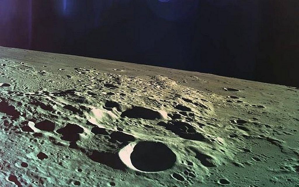 L'une des dernières photos prises par Bereshit avant de s'écraser sur la lune, le 11 avril 2019. (Avec l'aimable autorisation de SpaceIL)