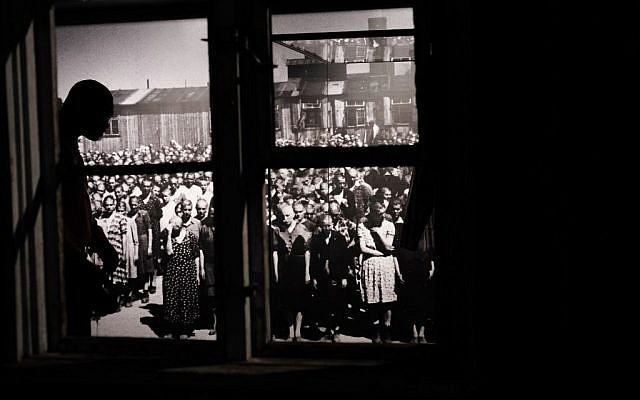 L’exposition "Auschwitz. Il n'y a pas si longtemps, pas si loin" au Museum of Jewish Heritage, le 2 mai 2019 à New York City. (Crédit : Spencer Platt/Getty Images/AFP)