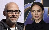 Le musicien Moby (gauche) pose à la première du film "Suspiria" à l'ArcLight Hollywood, le 24 octobre 2018, à Los Angeles. (Photo par Chris Pizzello/Invision/AP) Natalie Portman (droite) arrive à la première d'"Avengers: Endgame" au Centre de Convention de Los Anegeles, le 22 avril 2019. (Photo par Jordan Strauss/Invision/AP)