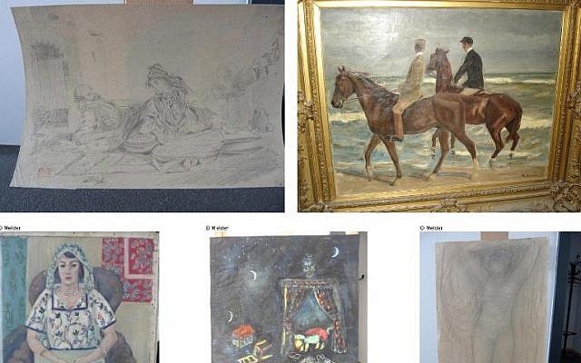 Une combinaison de photos publiées par les procureurs d'Augsburg en Allemagne le 21 novembre 2013 montrent cinq des plus de 1 500 tableaux dont on pense qu'ils ont été pillés par les Nazis, saisis dans un appartement munichois de Cornelius Gurlitt. (Lostart.de/procureurs d'Augsburg /AFP/File) Une combinaison de photos publiées par les procureurs d'Augsburg en Allemagne le 21 novembre 2013 montrent cinq des plus de 1 500 tableaux dont on pense qu'ils ont été pillés par les Nazis, saisis dans un appartement munichois de Cornelius Gurlitt. (Lostart.de/procureurs d'Augsburg /AFP/File)