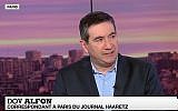 Dov Alfon à la télévision, à Paris (Capture d'écran : YouTube)