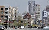 Le centre-ville de Detroit, en 2012. (Crédit : AP Photo/Carlos Osorio)