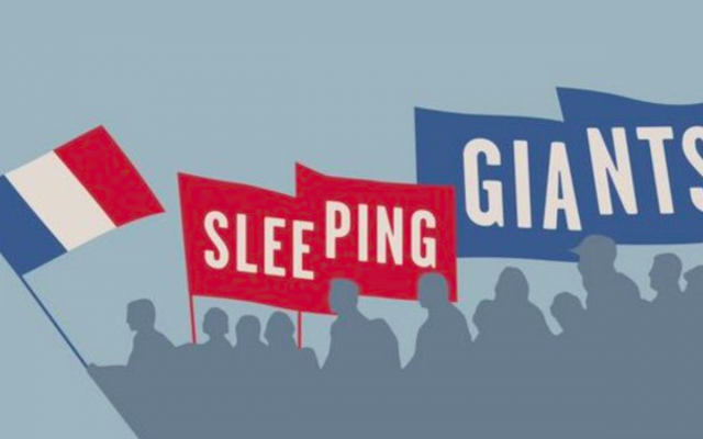 Image du compte Twitter Sleeping Giants FR, collectif citoyen de lutte contre le financement du discours de haine. (Twitter)