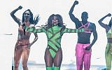 La chanteuse Jennifer Lopez en concert sur la plage de New Alamein, au nord du Caire, le 9 août 2019. Sa première fois en Égypte. (Crédit : Khaled Desouki/AFP)
