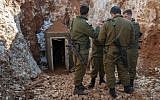 Tsahal révèle ce qu'il a dit être le plus long tunnel d'attaque transfrontalier creusé par le Hezbollah depuis le Liban vers Israël, le 29 mai 2019. (Armée israélienne)