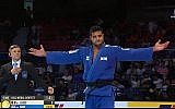 L'Israélien Sagi Muki remporte la médaille d'or aux Championnats du monde de Judo dans la catégorie des -81kg à Tokyo, le 28 août 2019. (Capture d'écran: Sport5)