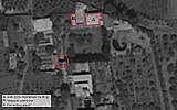 Une image satellite de la petite base située dans la ville syrienne d'Aqrabah depuis laquelle l'Iran prévoyait d'envoyer des drones chargés d'explosifs dans le nord d'Israël, d'après l'armée, août 2019. (Crédit : armée israélienne)