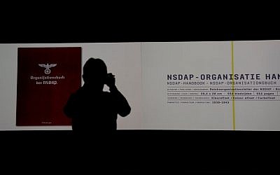 L'exposition "Design of the Third Reich" au Design Museum Den Bosch à Hertogenbosch, au Pays-Bas, le 17 septembre 2019. (Crédit : Kenzo TRIBOUILLARD / AFP)