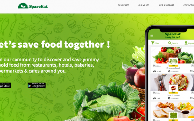 Capture d'écran du site SpareEat.