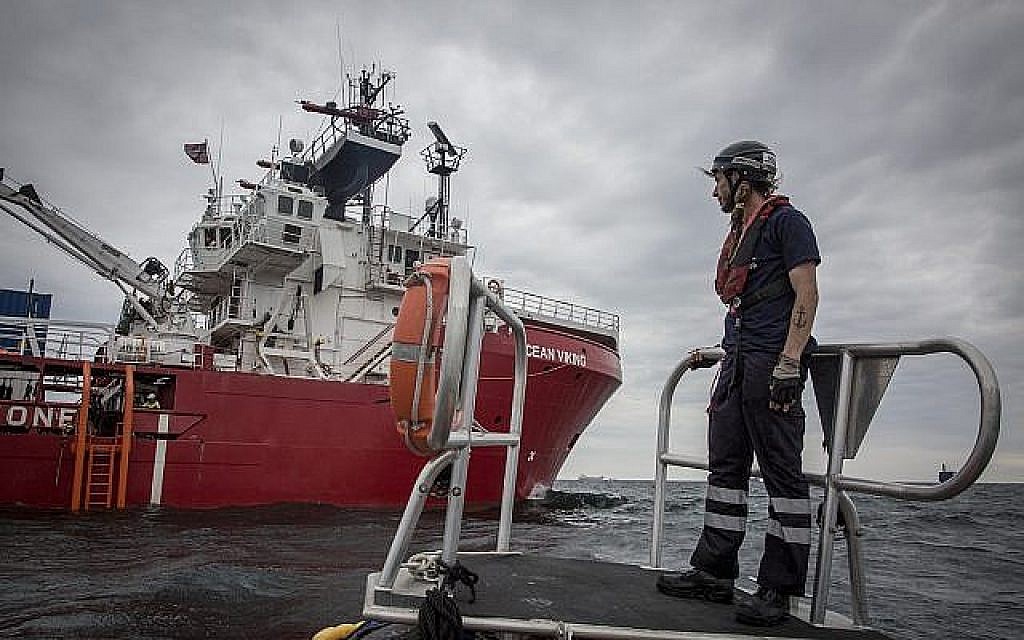 Le bateau de sauvetage Ocean Viking. (Crédit : Anthony Jean/SOS Méditerranée)