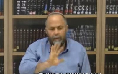 Le rabbin Asaf Namburg (Capture d'écran/Kan)