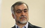 Hossein Fereydoun, frère du président iranien, à Téhéran, le 3 avril 2015. (Crédit : AFP/Atta Kenare)