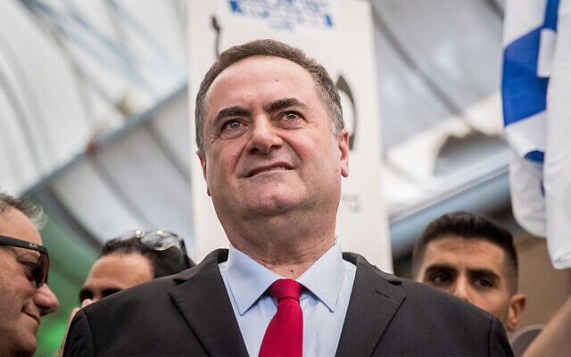 Israel Katz, le ministre des Affaires étrangères lors d'un meeting de campagne du Likud à Jérusalem, le 16 septembre 2019. (Crédit : Yonatan Sindel/Flash90) Israel Katz, le ministre des Affaires étrangères lors d'un meeting de campagne du Likud à Jérusalem, le 16 septembre 2019. (Crédit : Yonatan Sindel/Flash90)
