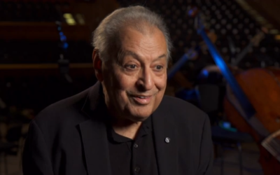 Zubin Mehta parle à la Douzième chaîne dans un entretien diffusé le 25 octobre 2019 (Capture d'écran)