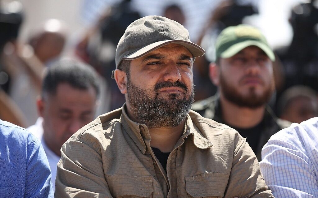 Le chef du Jihad islamique palestinien Baha Abu al-Ata attend à Gaza, le 21 octobre 2019. (Crédit : STR/AFP)