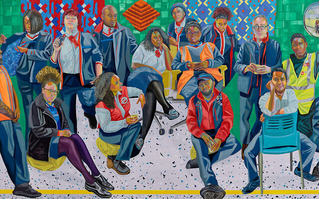 "London Underground : Brixton Station and Victoria Line Staff", 2019. (Autorisation de l'artiste et Art on the Underground, London ; Anton Kern Gallery, New York/© Aliza Nisenbaum) "London Underground : Brixton Station and Victoria Line Staff", 2019. (Autorisation de l'artiste et Art on the Underground, London ; Anton Kern Gallery, New York/© Aliza Nisenbaum)
