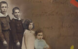 Les 4 enfants de la famille Paluch, originaires de Pologne. (Crédit : Yad Vashem)