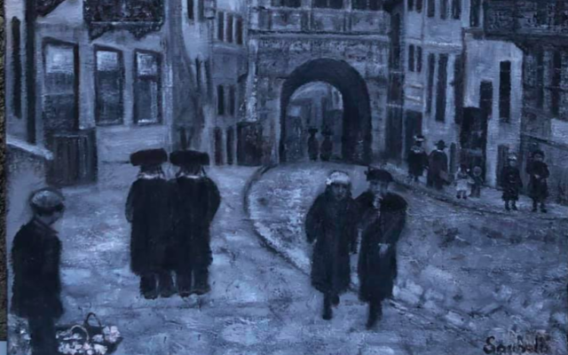 « Yiddishland – Résilience » de l’artiste-peintre Nathalie Sacchetti. (Crédit : Nathalie Sacchetti / Facebook)