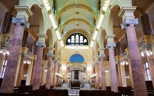 La synagogue Eliyahu Hanavi à Alexandrie, en Egypte. (Crédit : Ministère des Antiquités égyptiennes)