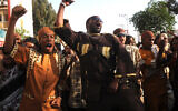 Célébration de la Pâque du Nouveau Monde des Black Hebrew Israelites à Jérusalem, le 20 mai 2009. (Crédit : Jorge Novominsky/Flash 90)