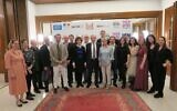 L’ambassadeur de France en Israël, Eric Danon, reçoit les principaux acteurs du projet de résidence de co-écriture de série. (Crédit : Nathan Cahn / Ambassade de France en Israël 2019)