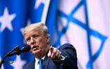 Le président américain Donald Trump s'exprime à Israeli American Council National Summit 2019 au Diplomat Beach Resort à Hollywood, en Floride le 7 décembre  2019. (Photo par MANDEL NGAN / AFP)