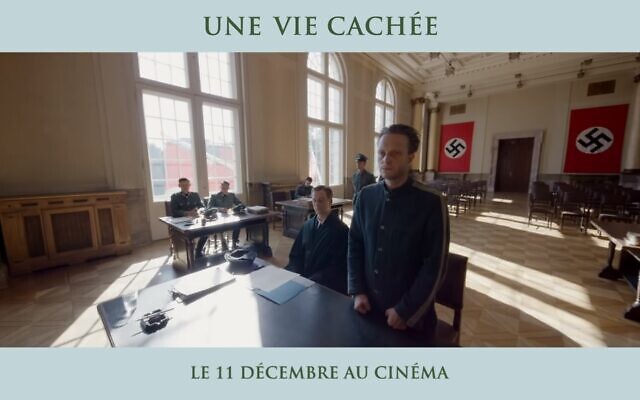 Capture d'écran du film de Terrence Malik sur la résistance : "une vie cachée". (Crédit : YouTube)