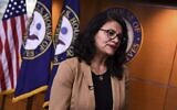 La représentante américaine Rashida Tlaib (Démocrate du Michigan) lors d'une interview au Capitole des Etats-Unis à Washington, le 15 juillet 2019. (Brendan Smialowski / AFP)