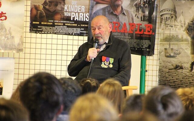 Joseph Weissmann au lycée Dumont d'Urville à Caen, le 18 janvier 2018. (Crédit : Pascal Radigue / CC BY-SA 4.0)