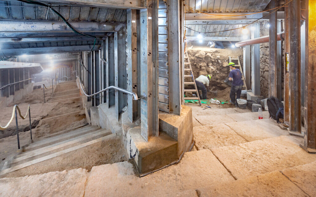 Le chemin de pèlerinage de la Cité de David, vieux de 2 000 ans. (Kobi Harati, archives de la Cité de David)
