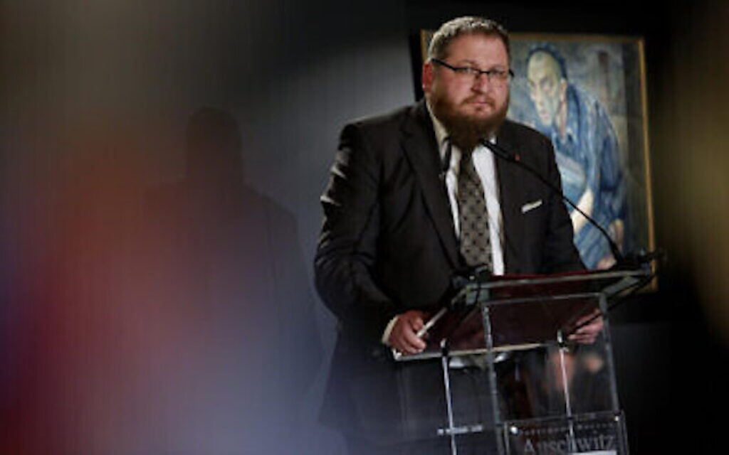 Piotr Cywinski, directeur du Musée d'Auschwitz. (Crédit : Jaroslaw Praszkiewicz)