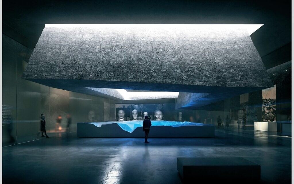 Esquisse d'artiste du projet du Babi Yar Holocaust Memorial Center, à Kiev (BYHMC Querkraft)