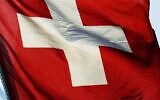 Le drapeau suisse.