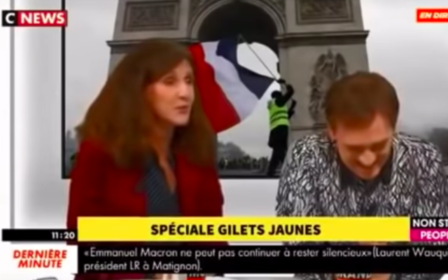 Elise Fajgeles, députée LREM de Paris, sur le plateau de CNews, en décembre 2018. (Crédit: capture d'écran Youtube / CNews)