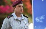 Le général de division Aharon Haliva, chef de l'administration des opérations de l'armée israélienne, sur une photographie non-datée (Crédit : Armée israélienne)
