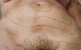 Le corps cartographié de Jenny Saville, peinture à huile (Autorisation : musée d'Israël)