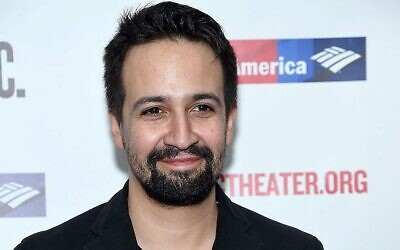 Lin-Manuel Miranda au  Public Theater de New York City le 20 février 2018. (Crédit : Jamie McCarthy/Getty Images via JTA)