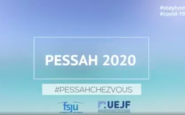 La campagne #PessahChezVous lancée par l’Union des étudiants juifs de France et le Fonds social juif unifié.