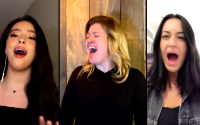 Capture d'écran de la vidéo de la chanson "I Dare You" de Kelly Clarkson. (Crédit : YouTube)