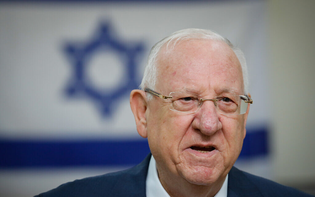 Le président Reuven Rivlin, le 2 mars 2020. (Crédit : Olivier Fitoussi/Flash90) Le président Reuven Rivlin, le 2 mars 2020. (Crédit : Olivier Fitoussi/Flash90)