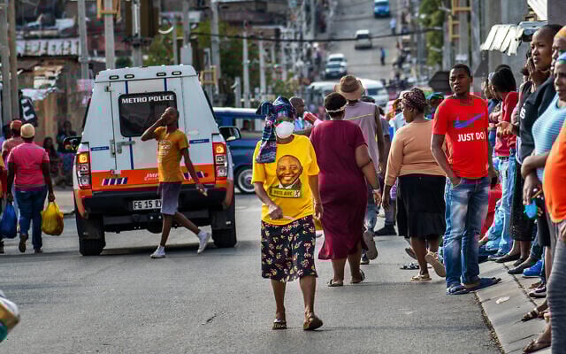 Le township Alexandra de Johannesburg en Afrique du Sud, le 15  avril 2020. (AP/Jerome Delay)