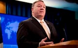 Le secrétaire d'État américain Mike Pompeo s'exprime lors d'une conférence de presse, le 31 mars 2020, à Washington. (AP Photo/Andrew Harnik, Pool)