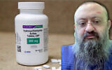 Dr. Vladimir Zelenko a vanté l'hydroxychloroquine comme traitement du COVID-19. (Getty Images et capture d'écran d'une vidéo Whatsapp via JTA)