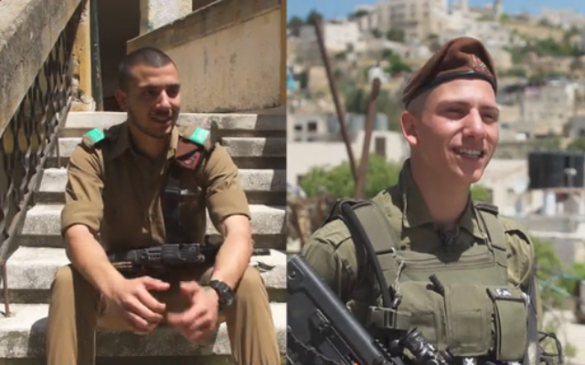 Les jumeaux Fares (à gauche) et Firas Muhammad, des frères arabes musulmans qui servent dans la Brigade Golani de l'armée israélienne (Capture d'écran : Douzième chaîne)