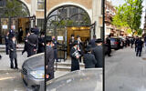La police disperse une foule dans une synagogue à Brooklyn, New York, le 20 mai 2020. (Captures d'écran d'une vidéo WhatsApp)