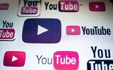 Des logos YouTube sur un écran d'ordinateur. (Crédit : AFP / Nicolas Asfouri)