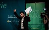 Grégory Doucet, candidat du parti vert français Europe Ecologie Les Verts à la mairie de Lyon, avant son discours de victoire, le 28 juin 2020 à Lyon. (Crédit : JEFF PACHOUD / AFP)